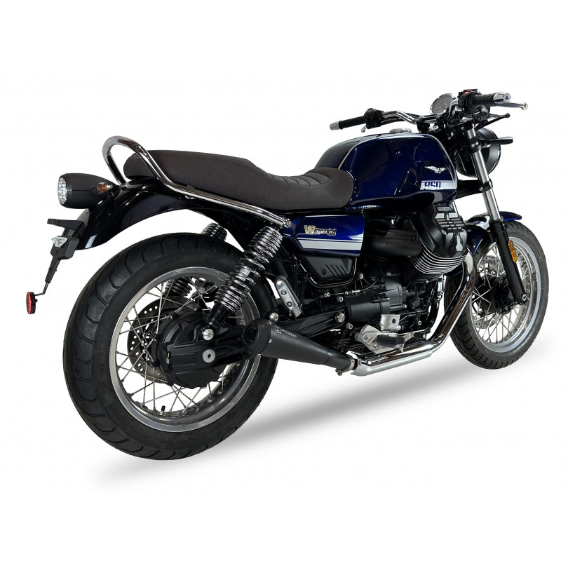 ESCAPE IXIL SLIP ON (LEFT MUFFLER) - IRONHEAD CONICAL BLACK INOX - MOTO GUZZI V7 850 SPECIAL / STONE