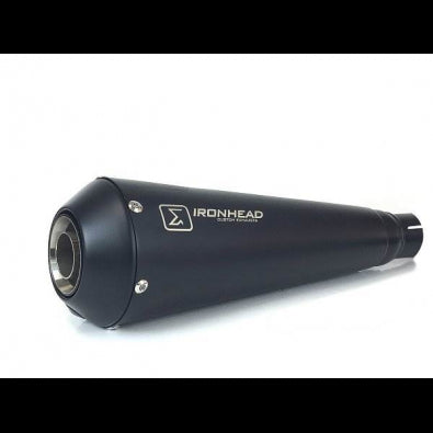 ESCAPE IXIL SLIP ON (LEFT MUFFLER) - IRONHEAD CONICAL BLACK INOX - MOTO GUZZI V7 850 SPECIAL / STONE