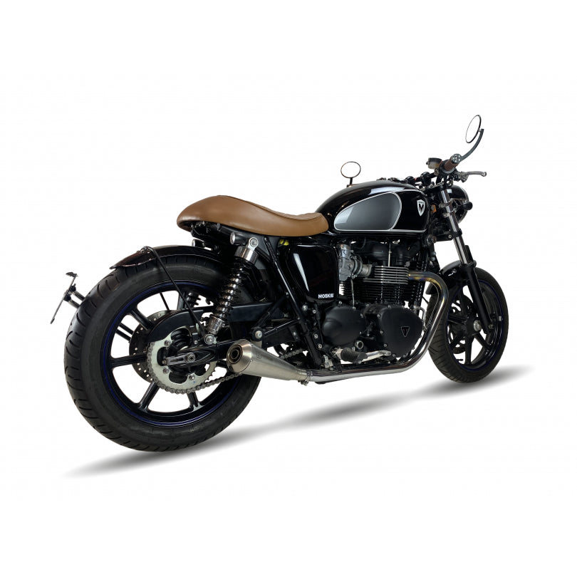 ESCAPE IXIL SLIP ON (LEFT MUFFLER) - IRONHEAD CONICAL MATT INOX - TRIUMPH BONNEVILLE NEWCHURCH - SE 15-16
