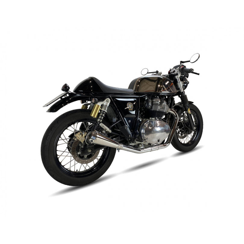 ESCAPE IXIL SLIP ON (LEFT MUFFLER) - IRONHEAD CONICAL INOX - ROYAL ENFIELD CONTINENTAL GT 650 / INTERCEPTOR 650