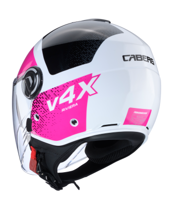 CASCO CABERG RIVIERA V4X ALPHA WHITE/FUCHSIA/BLACK