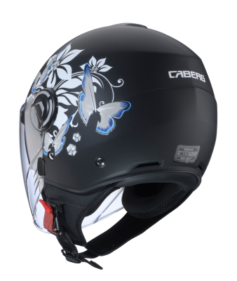 CASCO CABERG RIVIERA V4X MIA MATT BLACK/WHITE/GREY