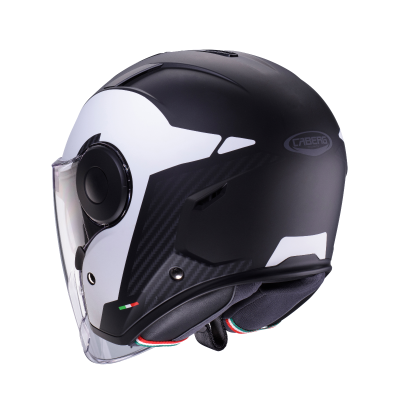 CASCO CABERG MILANO MATT BLACK/WHITE