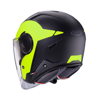 CASCO CABERG MILANO MATT BLACK/YELLOW FLUO