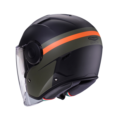 CASCO CABERG SOHO ZEPHYR MATT BLACK/MILITARY GREEN/ORANGE
