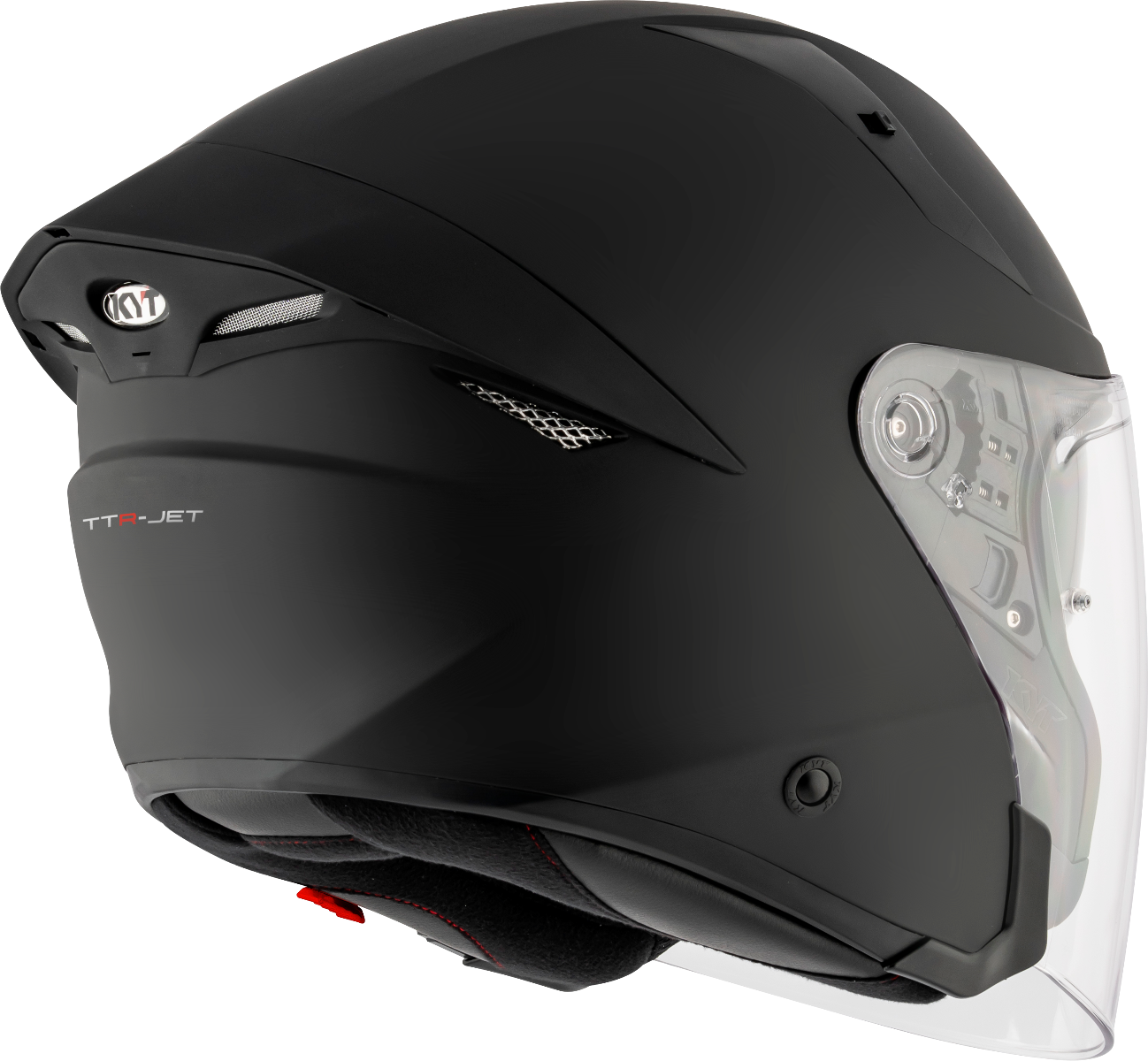 CASCO KYT TTR-JET PLAIN MATT BLACK