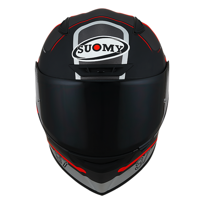 CASCO SUOMY TRACK-1 NINETY SEVEN MATT GUN METAL/RED E06