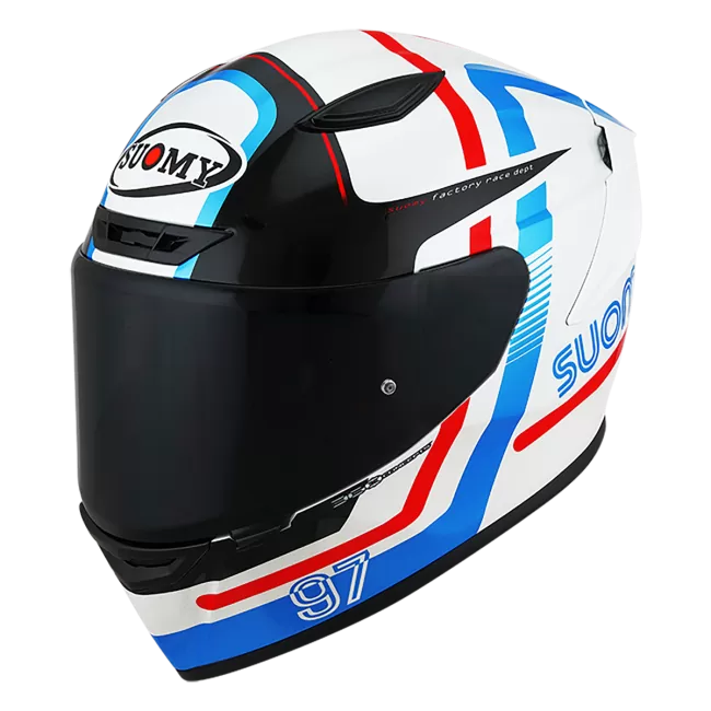CASCO SUOMY TRACK-1 NINETY SEVEN WHITE/RED E06