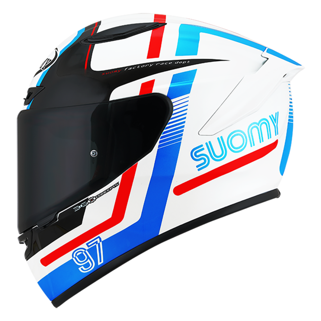 CASCO SUOMY TRACK-1 NINETY SEVEN WHITE/RED E06