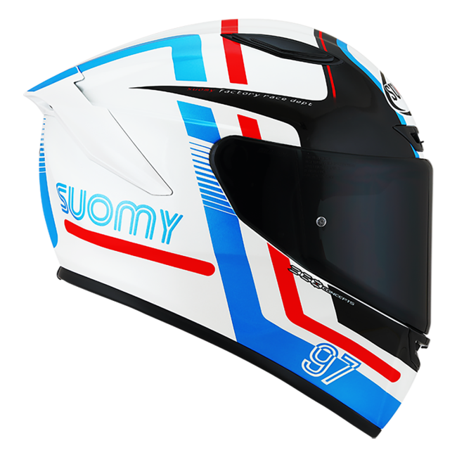CASCO SUOMY TRACK-1 NINETY SEVEN WHITE/RED E06