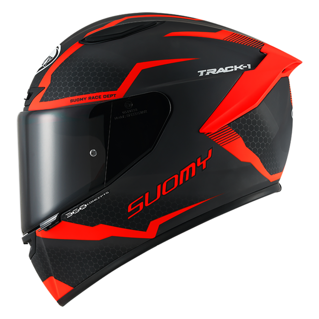 CASCO SUOMY TRACK-1 REACTION MATT ANTHRACITE/RED E06