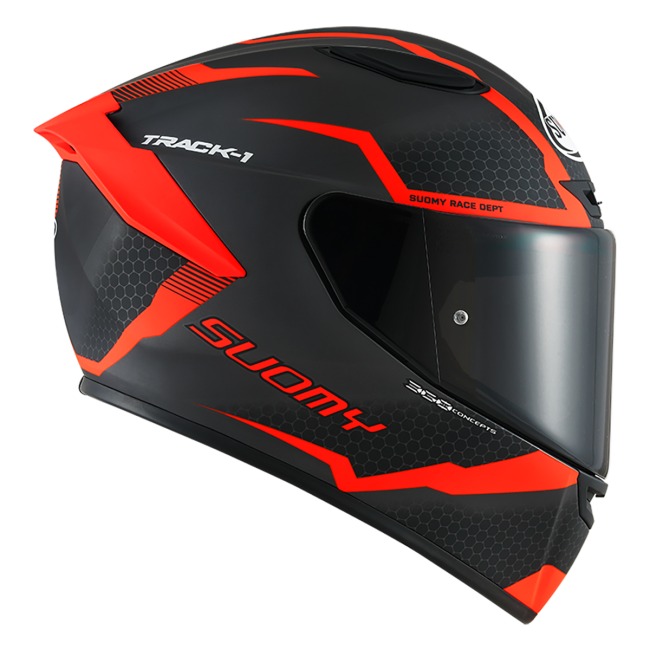 CASCO SUOMY TRACK-1 REACTION MATT ANTHRACITE/RED E06