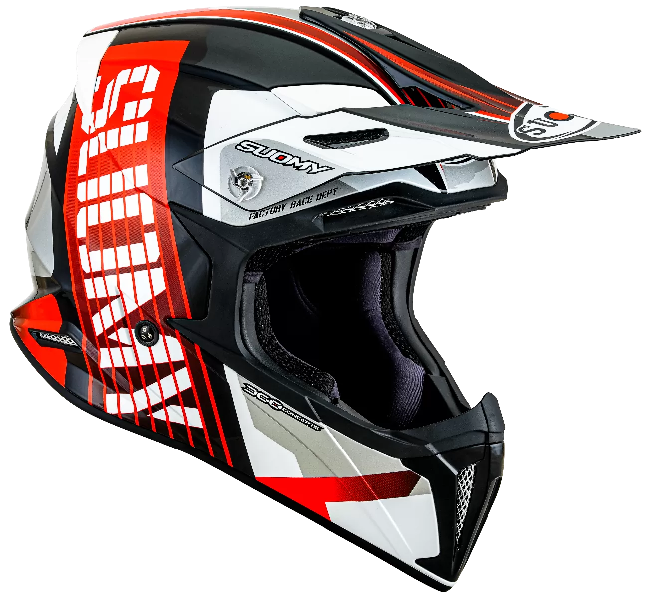 CASCO SUOMY X-WING AMPED BLACK/RED