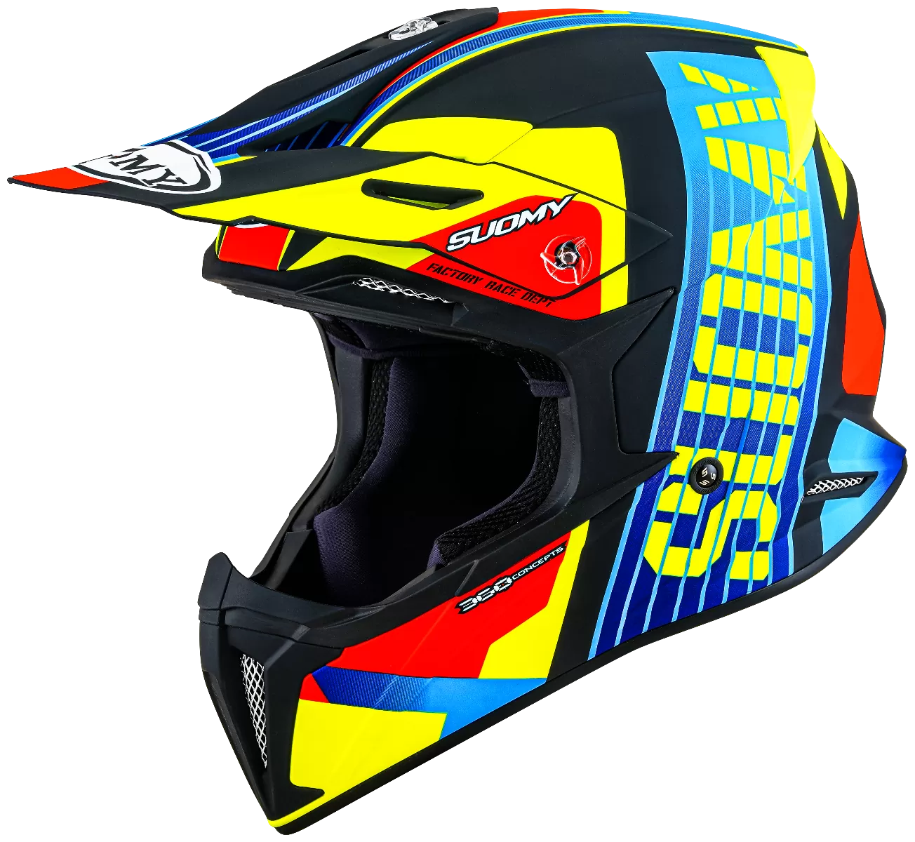 CASCO SUOMY X-WING AMPED BLACK/LIGHT BLUE