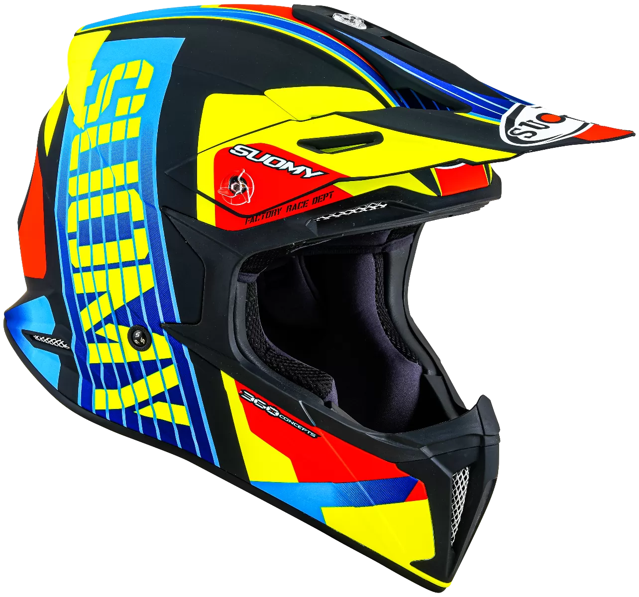 CASCO SUOMY X-WING AMPED BLACK/LIGHT BLUE