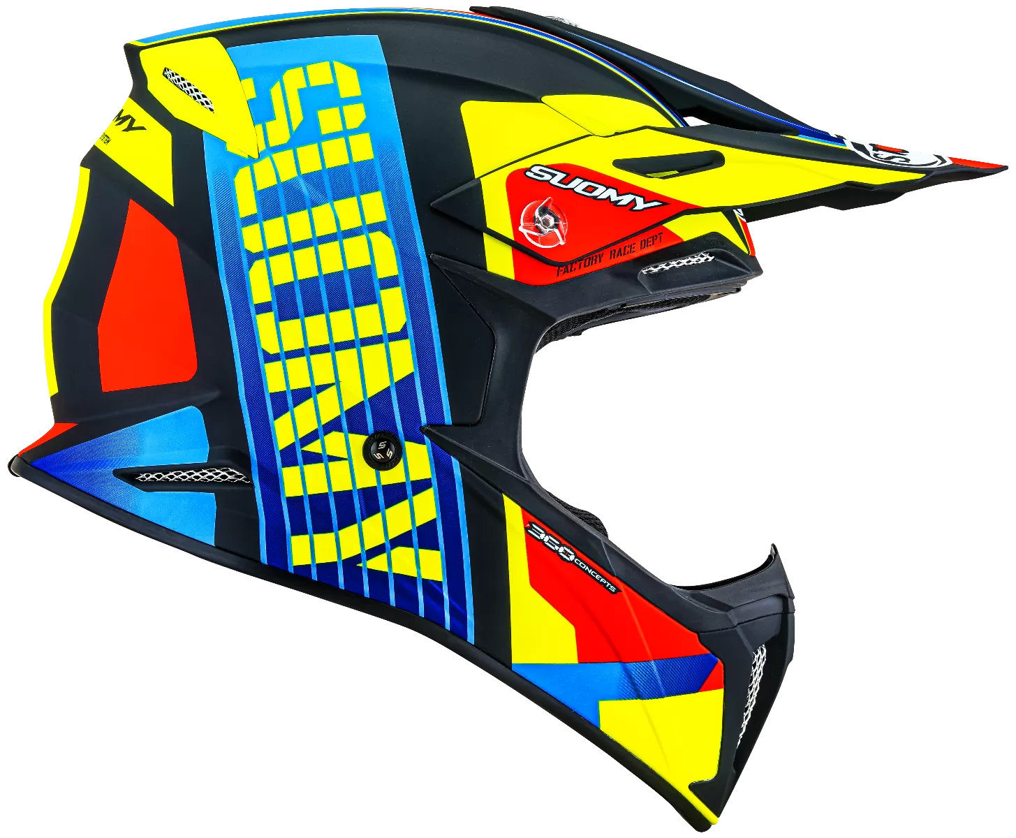 CASCO SUOMY X-WING AMPED BLACK/LIGHT BLUE