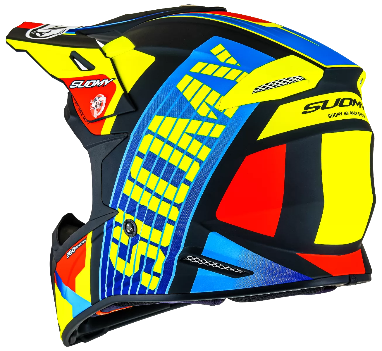 CASCO SUOMY X-WING AMPED BLACK/LIGHT BLUE