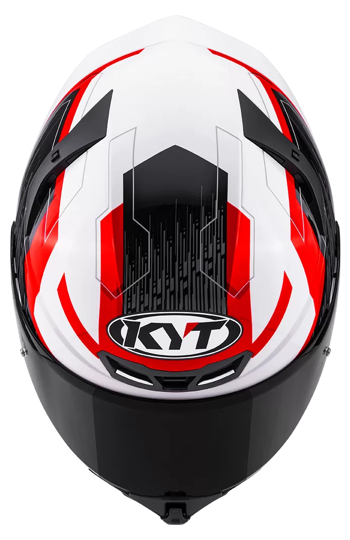CASCO KYT TT-REVO SPEEDING WHITE/RED