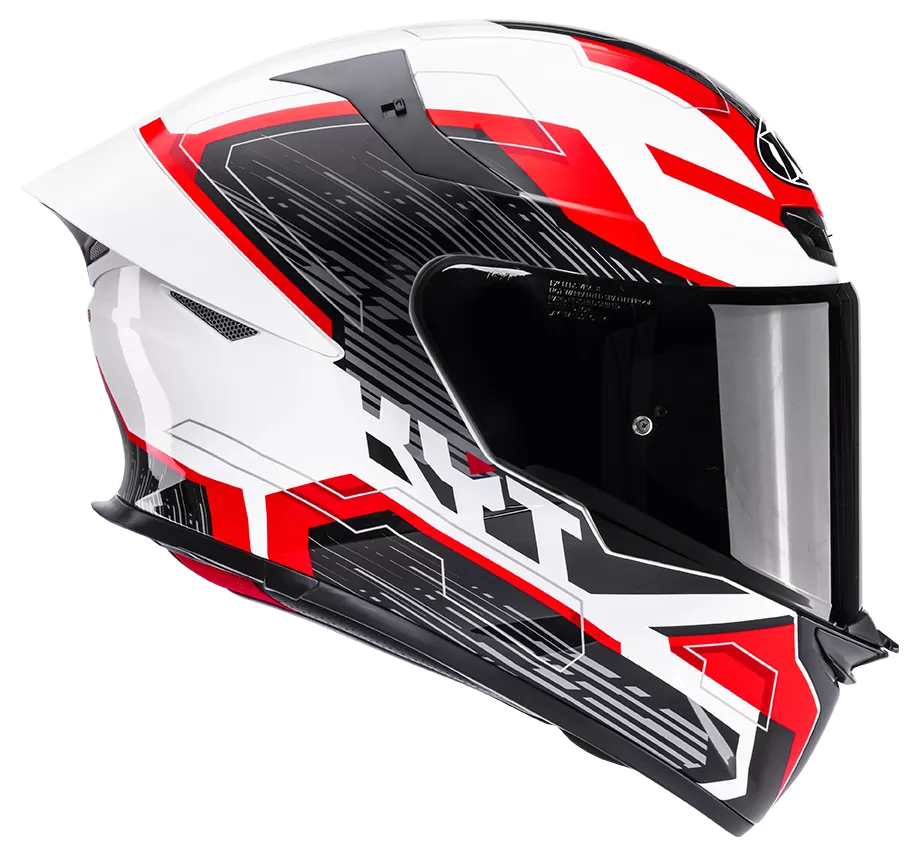 CASCO KYT TT-REVO SPEEDING WHITE/RED
