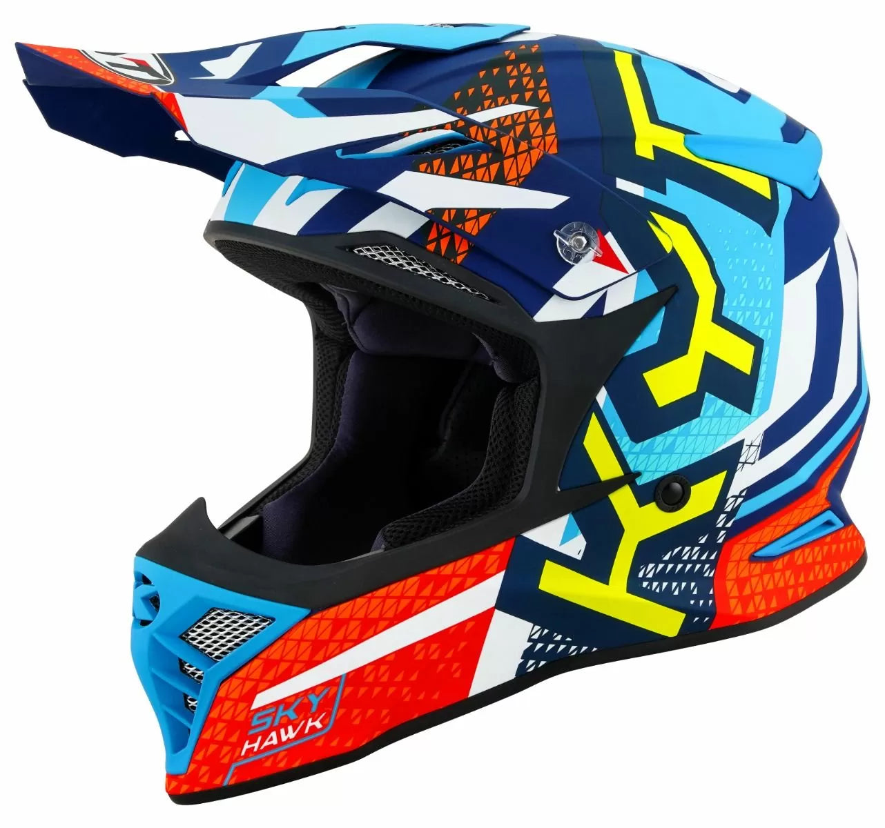 CASCO KYT SKYHAWK HYPERFLOW MATT LIGHT BLUE/RED