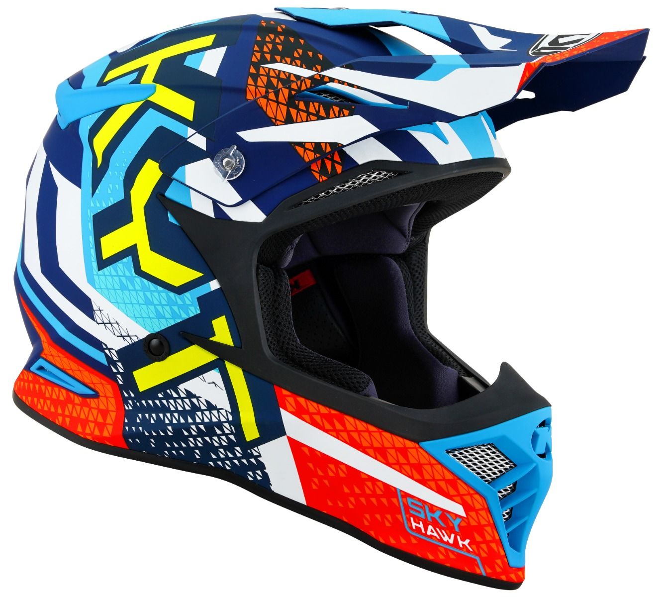 CASCO KYT SKYHAWK HYPERFLOW MATT LIGHT BLUE/RED