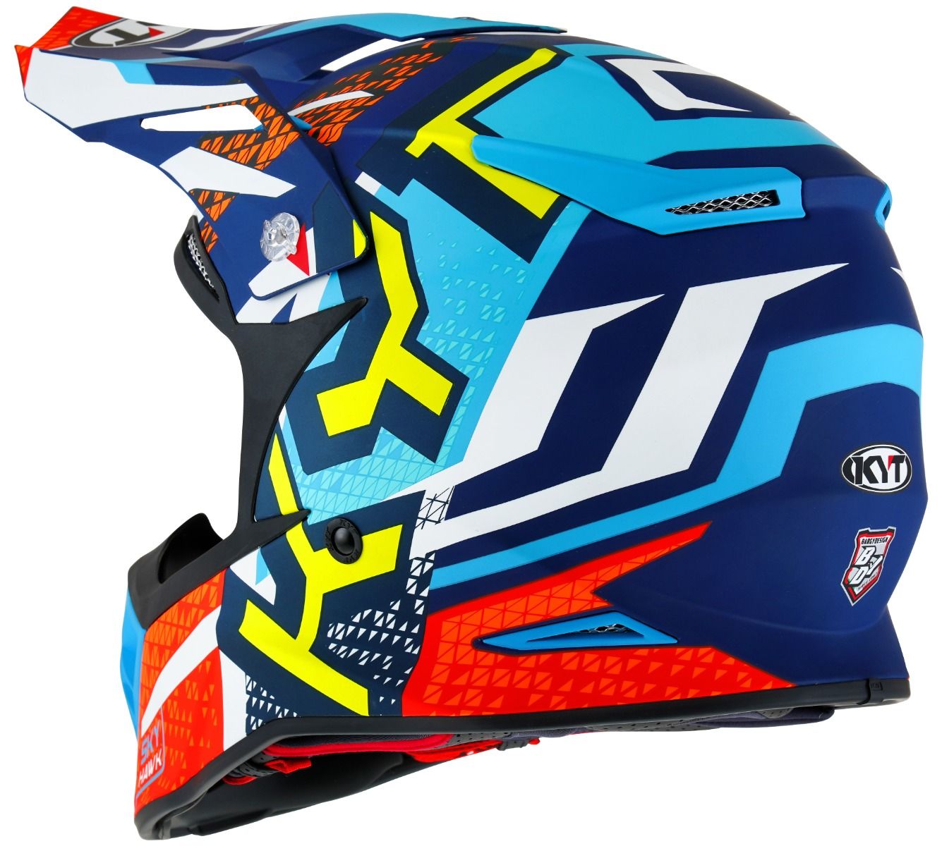 CASCO KYT SKYHAWK HYPERFLOW MATT LIGHT BLUE/RED