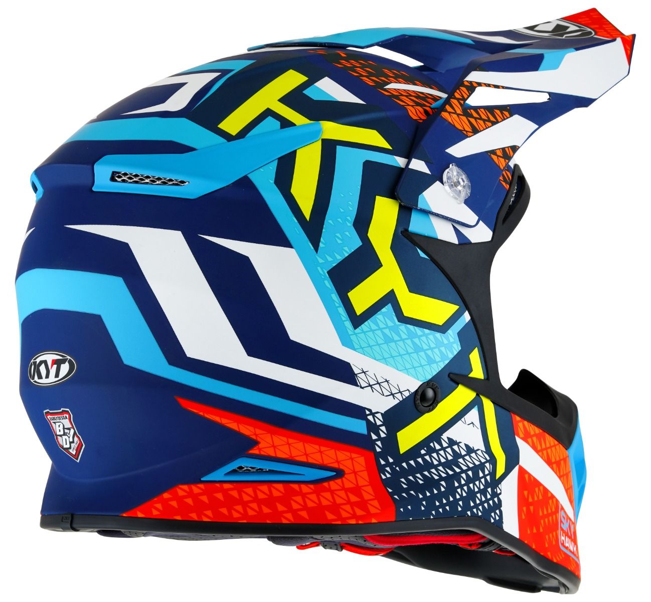 CASCO KYT SKYHAWK HYPERFLOW MATT LIGHT BLUE/RED