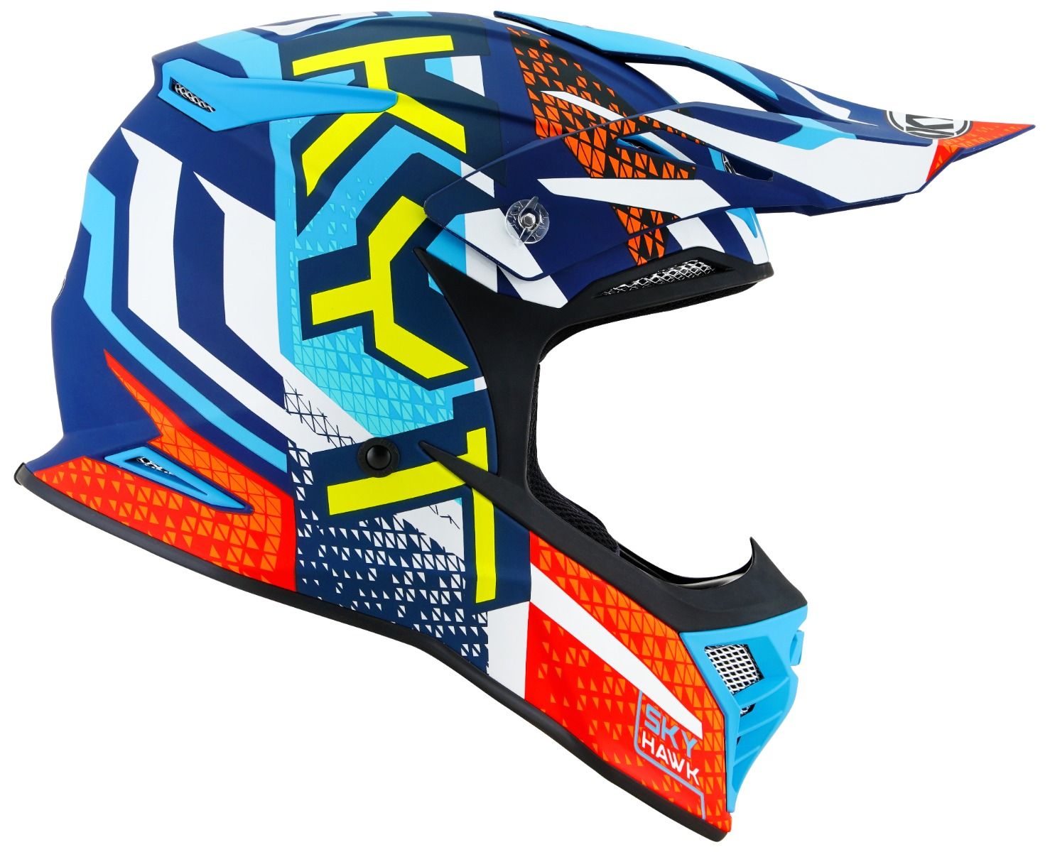 CASCO KYT SKYHAWK HYPERFLOW MATT LIGHT BLUE/RED