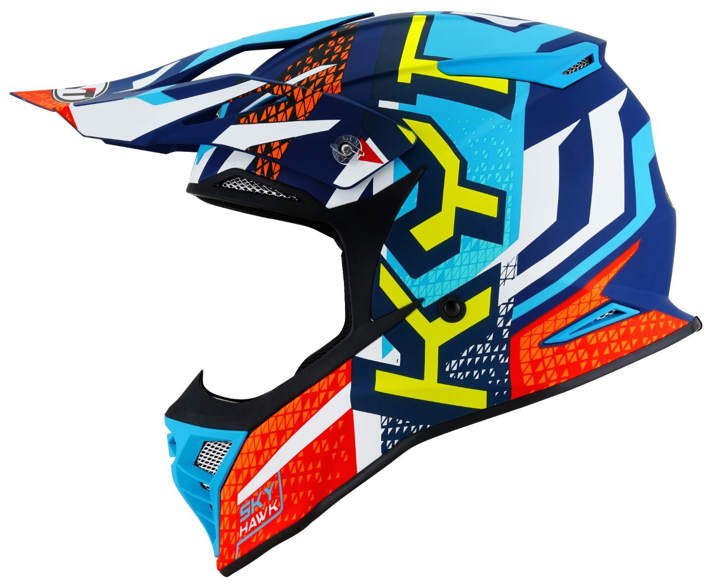 CASCO KYT SKYHAWK HYPERFLOW MATT LIGHT BLUE/RED