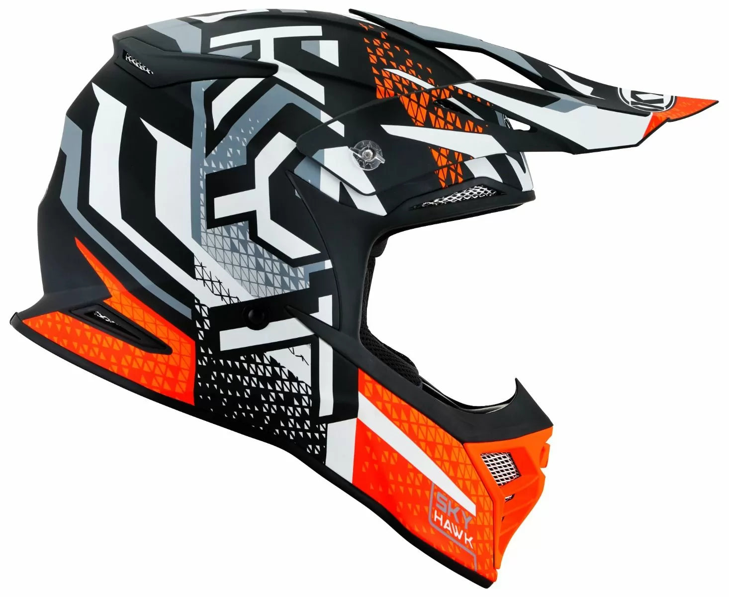 CASCO KYT SKYHAWK HYPERFLOW MATT GREY/ORANGE