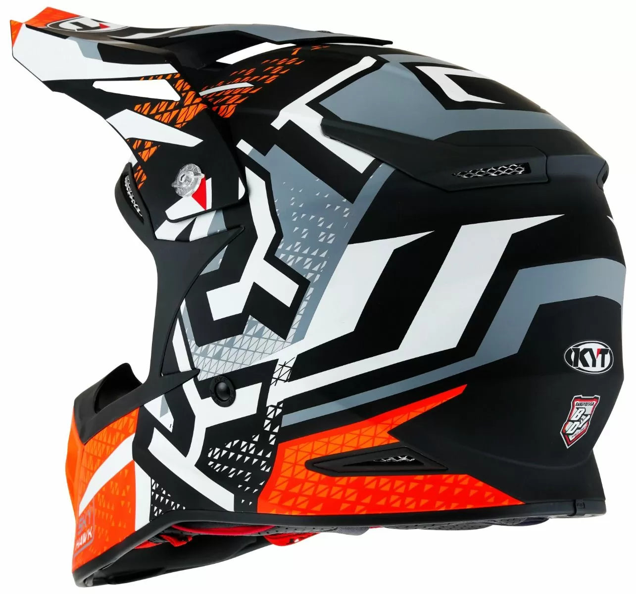 CASCO KYT SKYHAWK HYPERFLOW MATT GREY/ORANGE