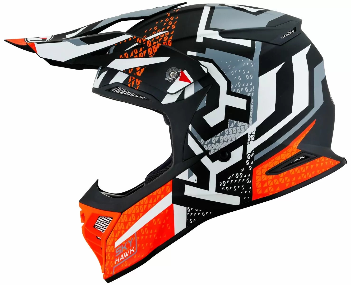 CASCO KYT SKYHAWK HYPERFLOW MATT GREY/ORANGE